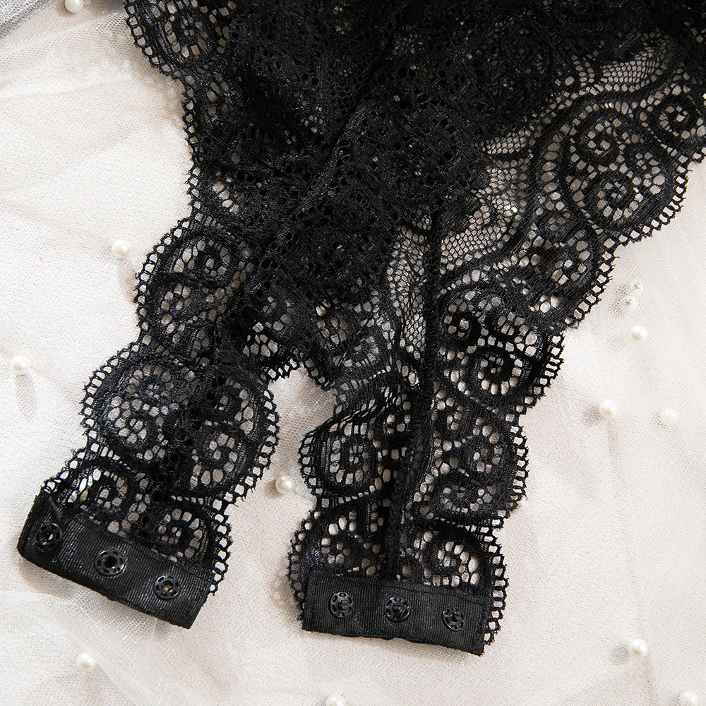 Black Lace Bodysuit Lingerie Set - detail view 20