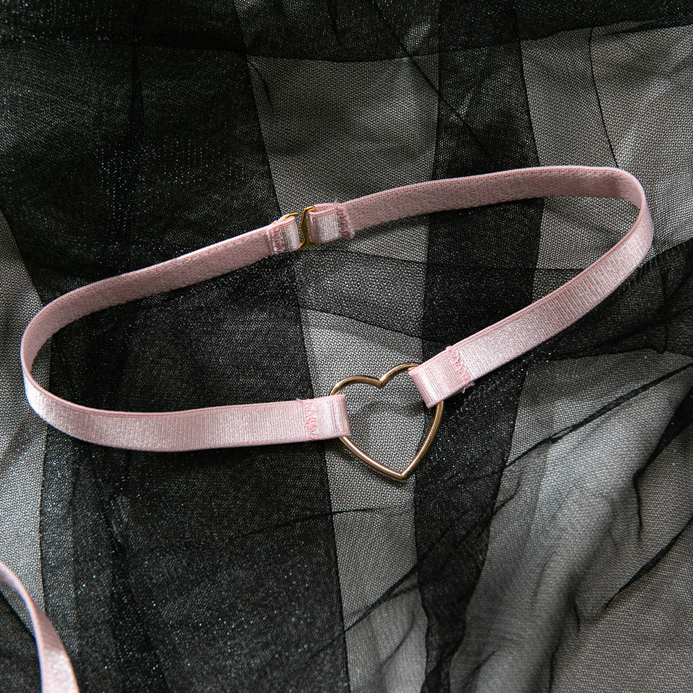 Pink Push-Up Halter Lingerie Set - detail view 19