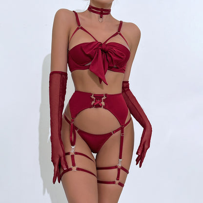 SoftRevel 4-Piece Set Garter Belt Push-Up - side view