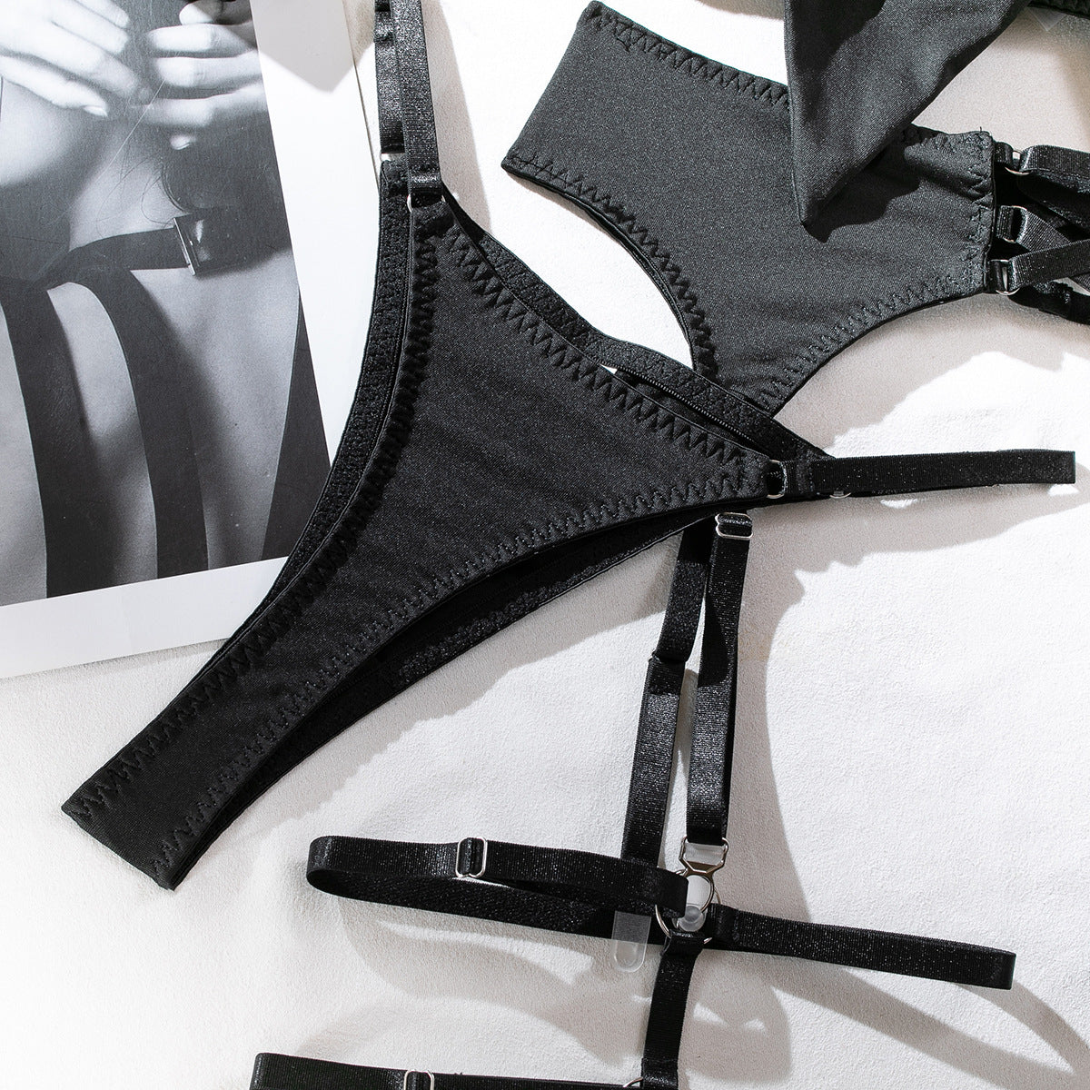 4-Piece Set Garter Belt Push-Up - detail view 19