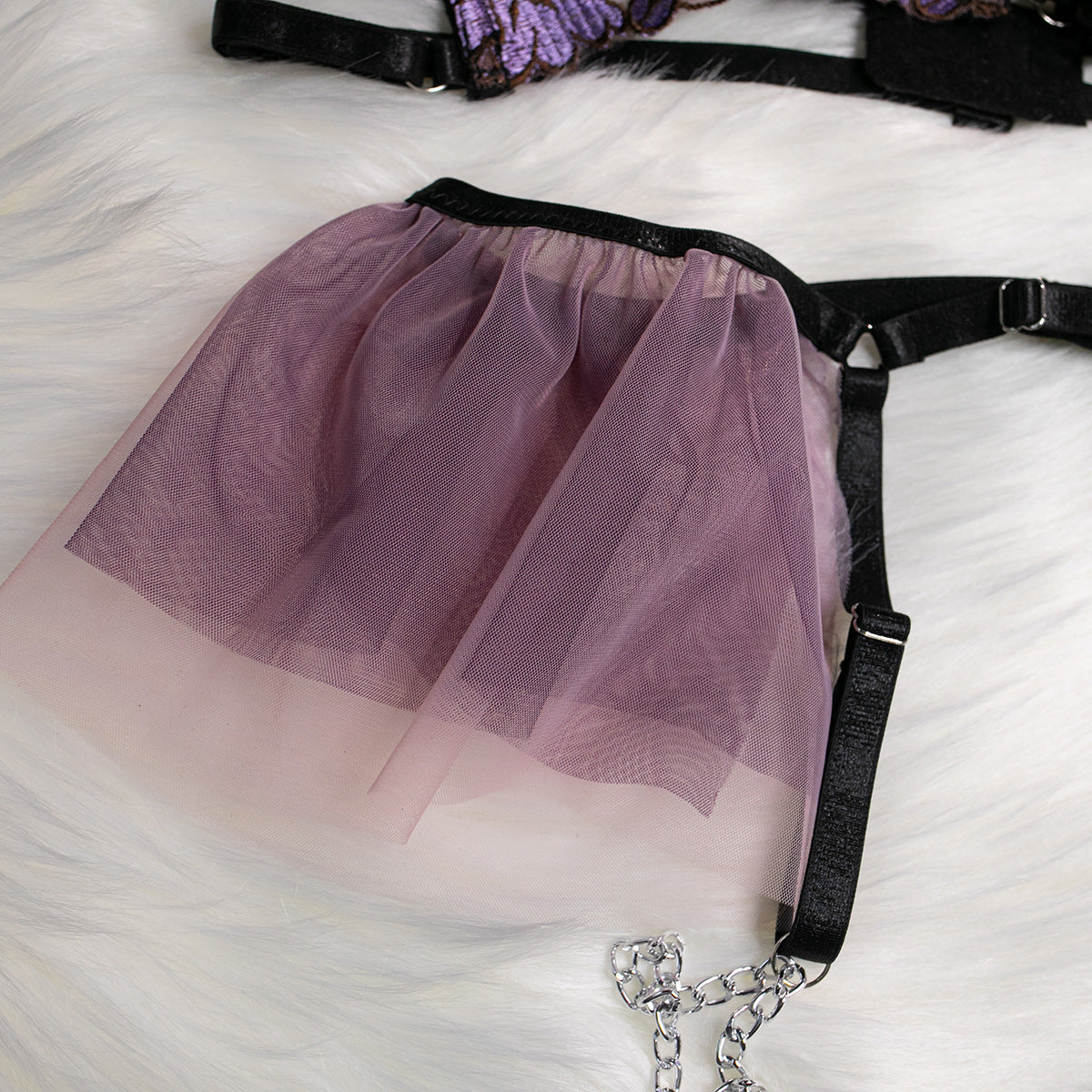 4-Piece Set Push-Up Embroidered Lingerie - detail view 13