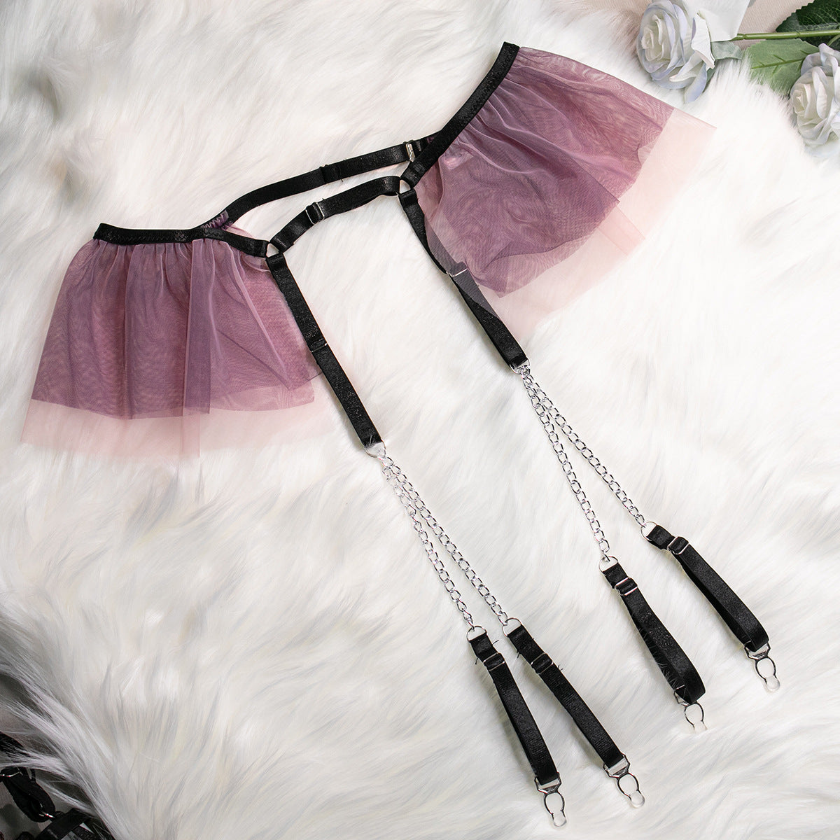 4-Piece Set Push-Up Embroidered Lingerie - detail view 15