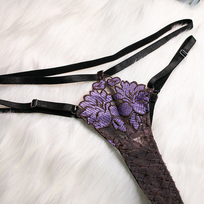 4-Piece Set Push-Up Embroidered Lingerie - detail view 16