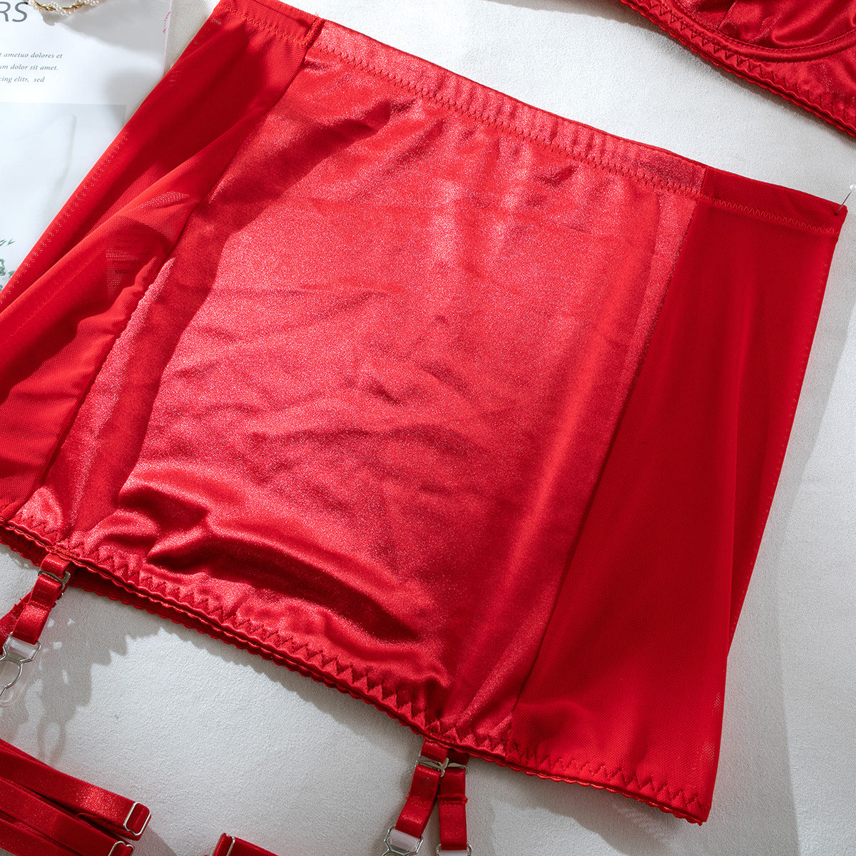 4-Piece Set Push-Up Tassel Lingerie - detail view 34