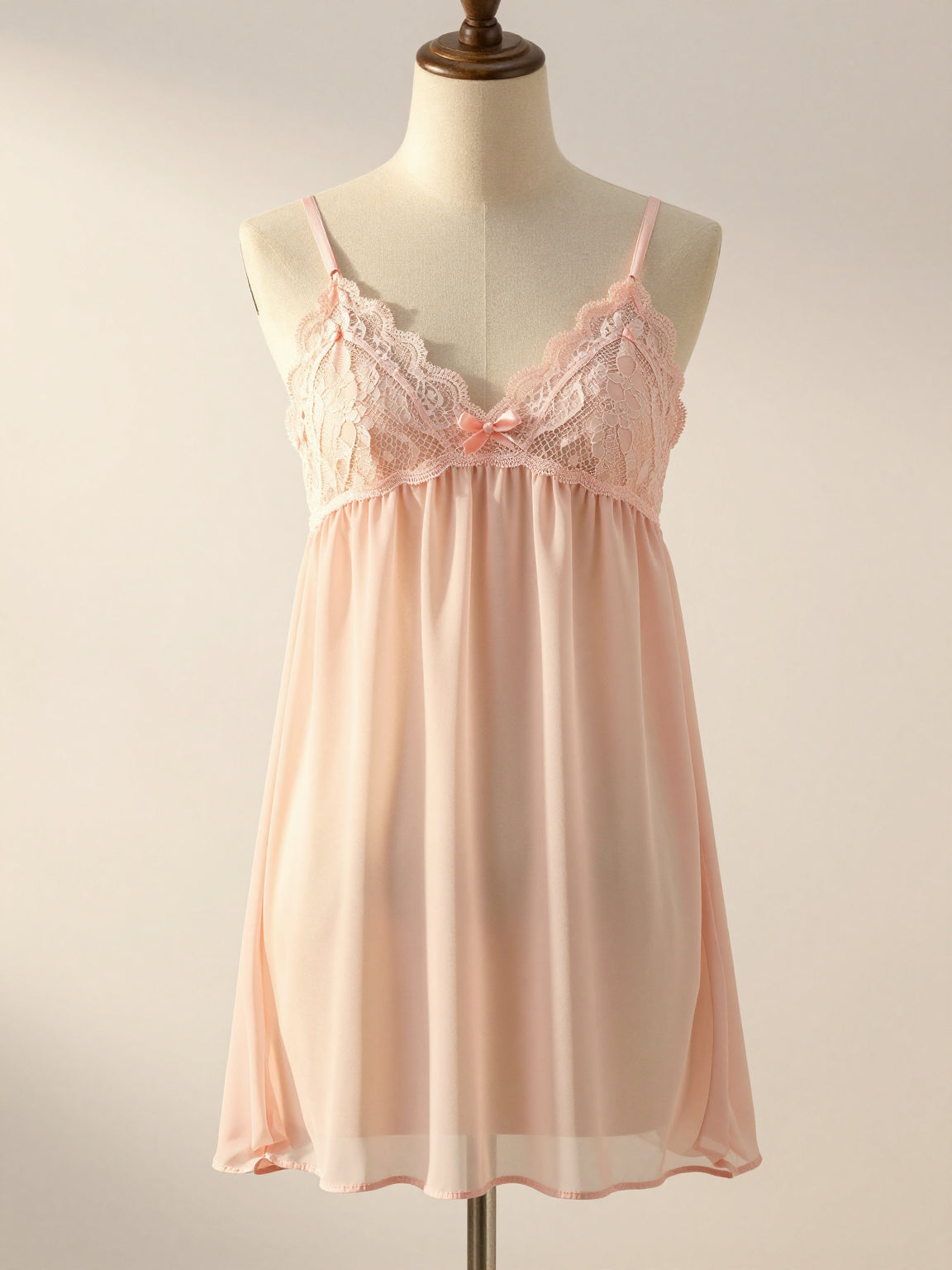 Lace Trim Babydoll Nightdress