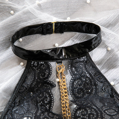 Black Lace Bodysuit Lingerie Set - detail view 14