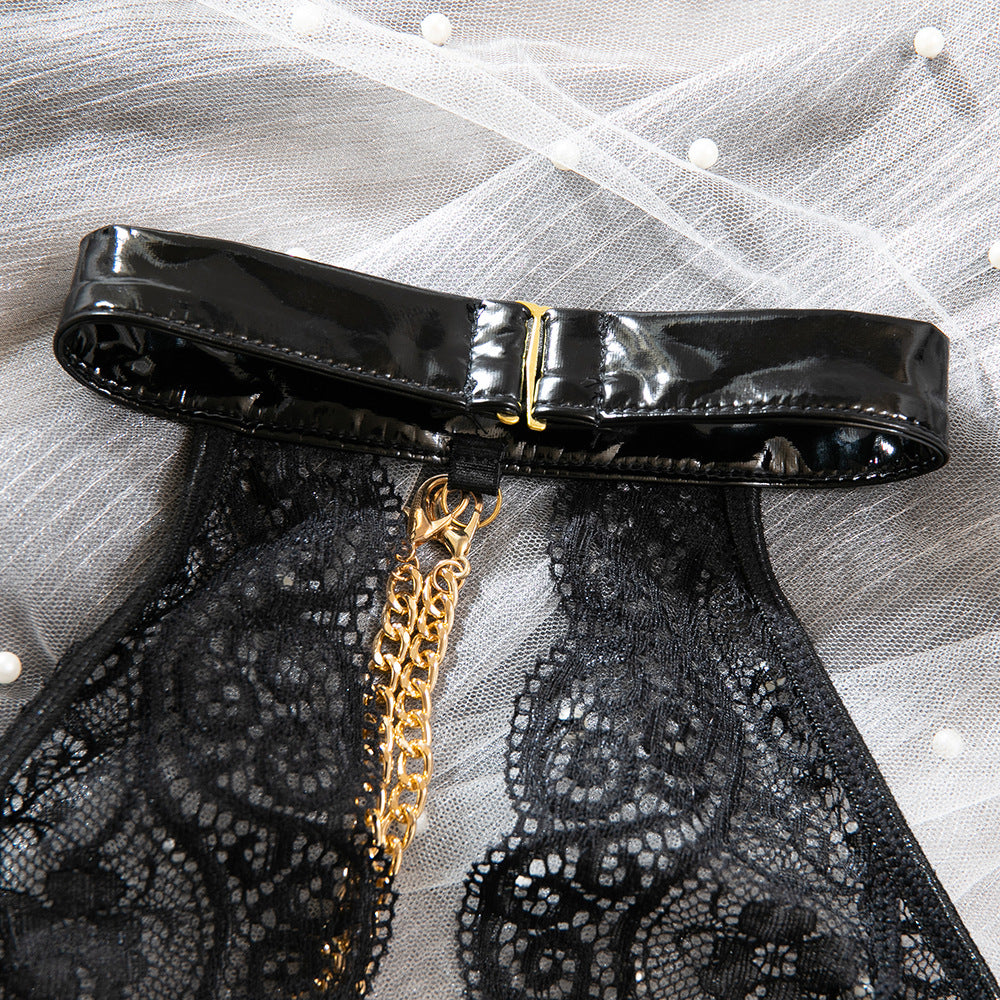 Black Lace Bodysuit Lingerie Set - detail view 15