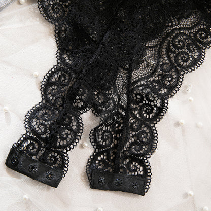 Black Lace Bodysuit Lingerie Set - detail view 20