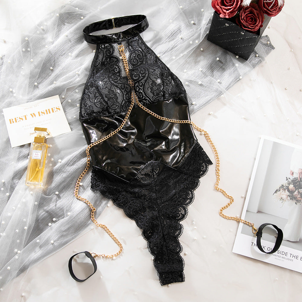Black Lace Bodysuit Lingerie Set - detail view 9