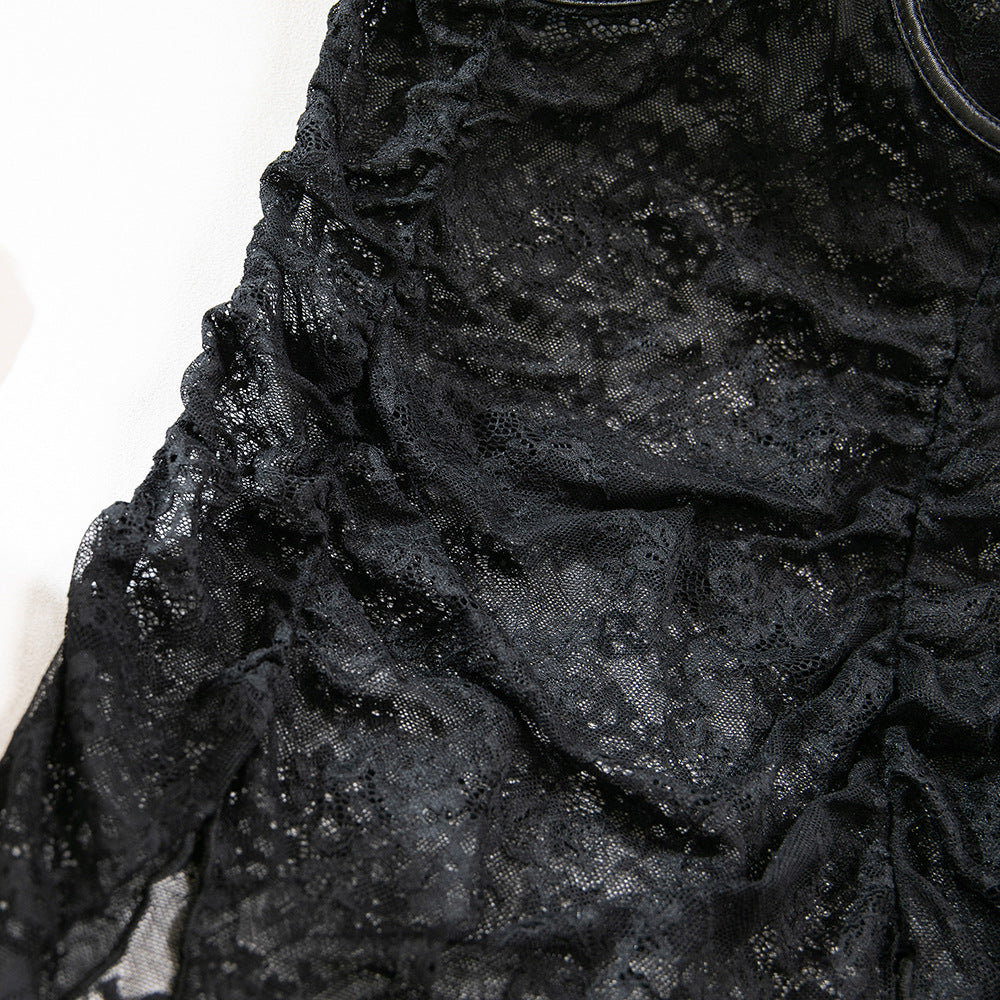 Black Lace Mesh Plus Size Lingerie - detail view 16