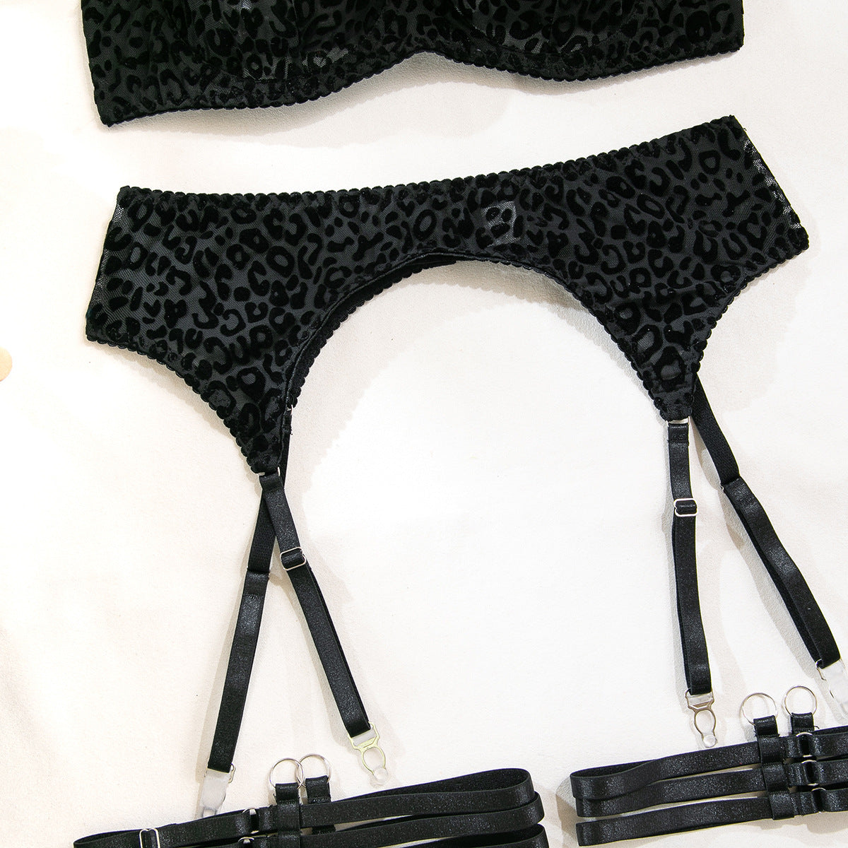 Black Sheer Push-Up Lingerie Set - detail view 17