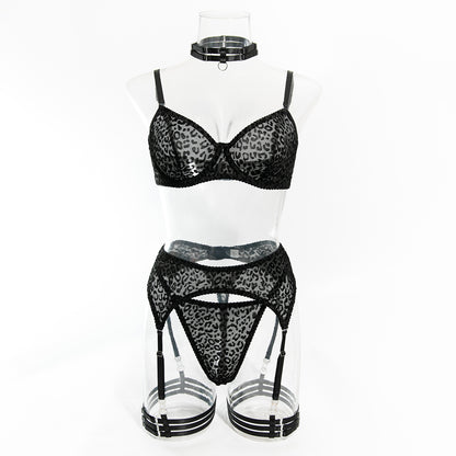 Black Sheer Push-Up Lingerie Set - detail view 22