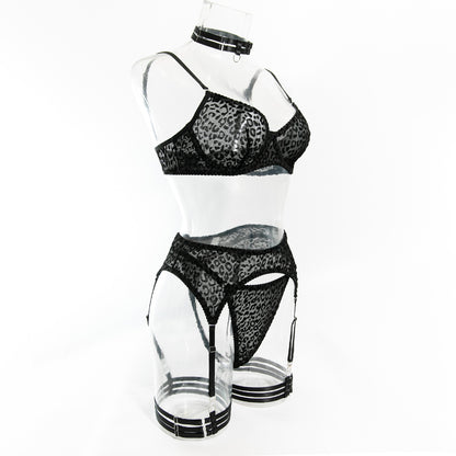 Black Sheer Push-Up Lingerie Set - detail view 23