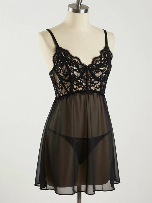 Lace Underwire Babydoll Dress