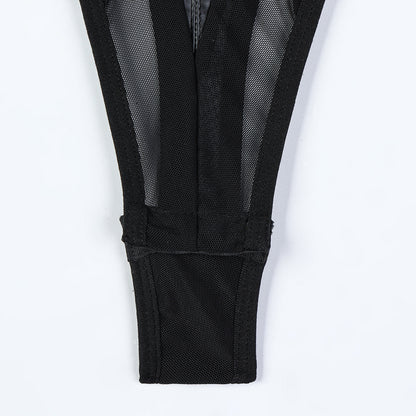 Faux Leather Shapewear Bodysuit Bow - detail view 15