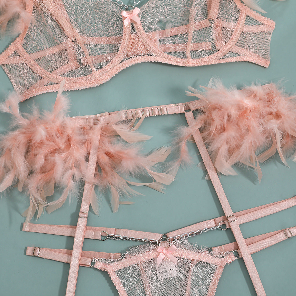 Lace 3-Piece Set Chain Lingerie - detail view 51