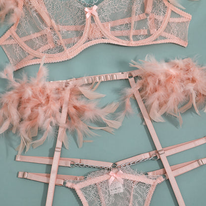 Lace 3-Piece Set Chain Lingerie - detail view 51