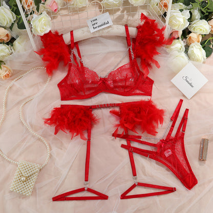 SoftRevel Lace 4-Piece Set Chain Lingerie - view 8