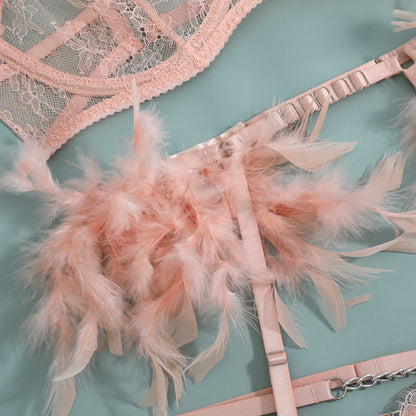 Lace 4-Piece Set Chain Lingerie - detail view 70