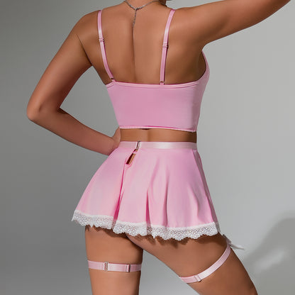 Lace 4-Piece Set Lace-Up Lingerie - detail view 17