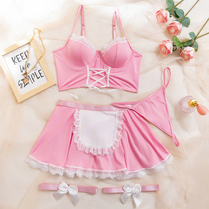 Lace 4-Piece Set Lace-Up Lingerie - detail view 18