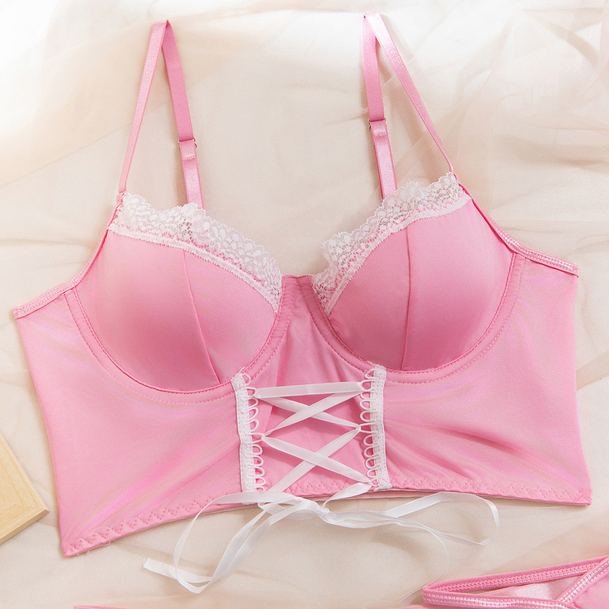 Lace 4-Piece Set Lace-Up Lingerie - detail view 22