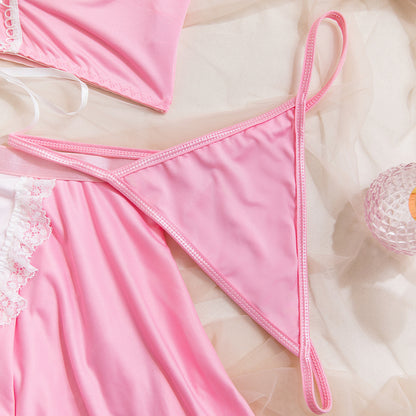 Lace 4-Piece Set Lace-Up Lingerie - detail view 27