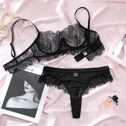 SoftRevel Lace Bra Set Push-Up Lingerie - flat lay
