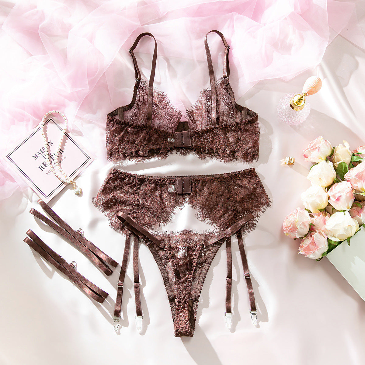 Lace Bra Set Push-Up Lingerie - detail view 9