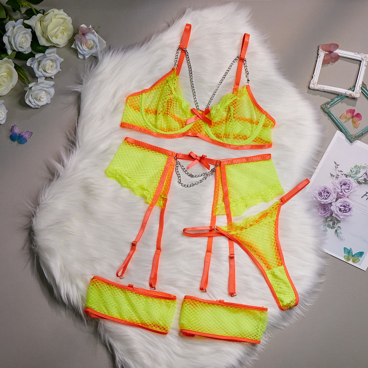 SoftRevel Lace Eyelash 4-Piece Set Lingerie - view 14