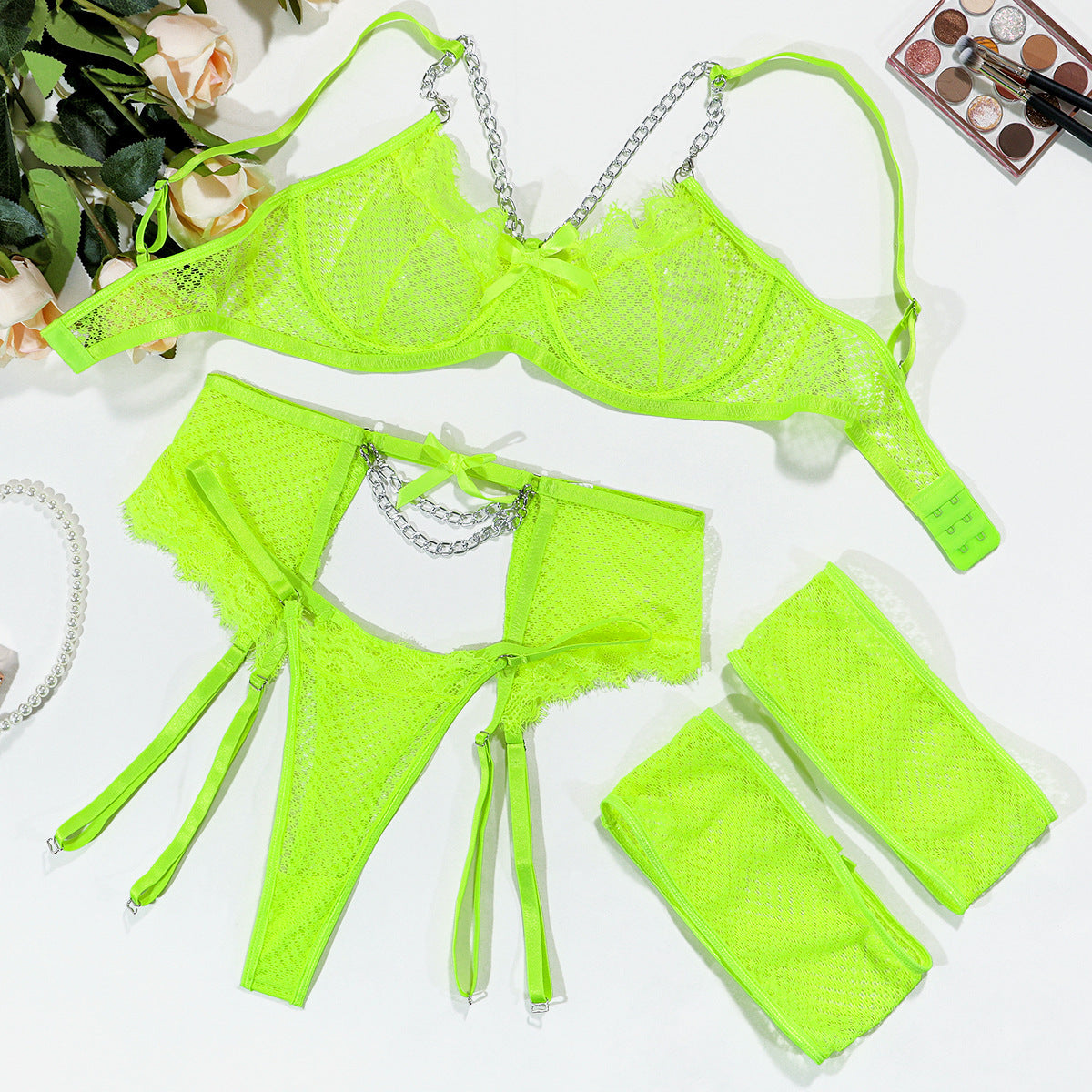 SoftRevel Lace Eyelash 4-Piece Set Lingerie - view 17