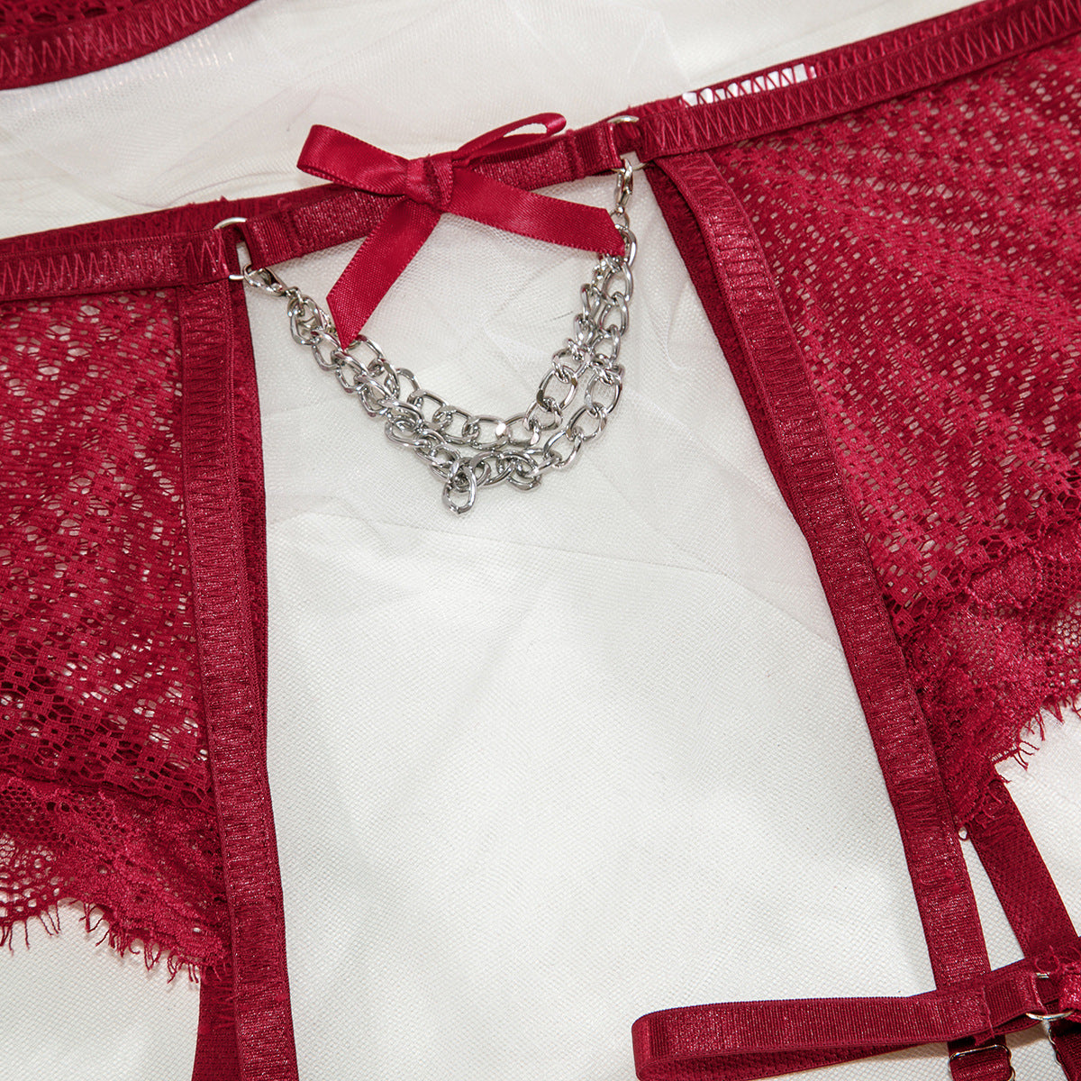 Lace Eyelash 4-Piece Set Lingerie - detail view 48