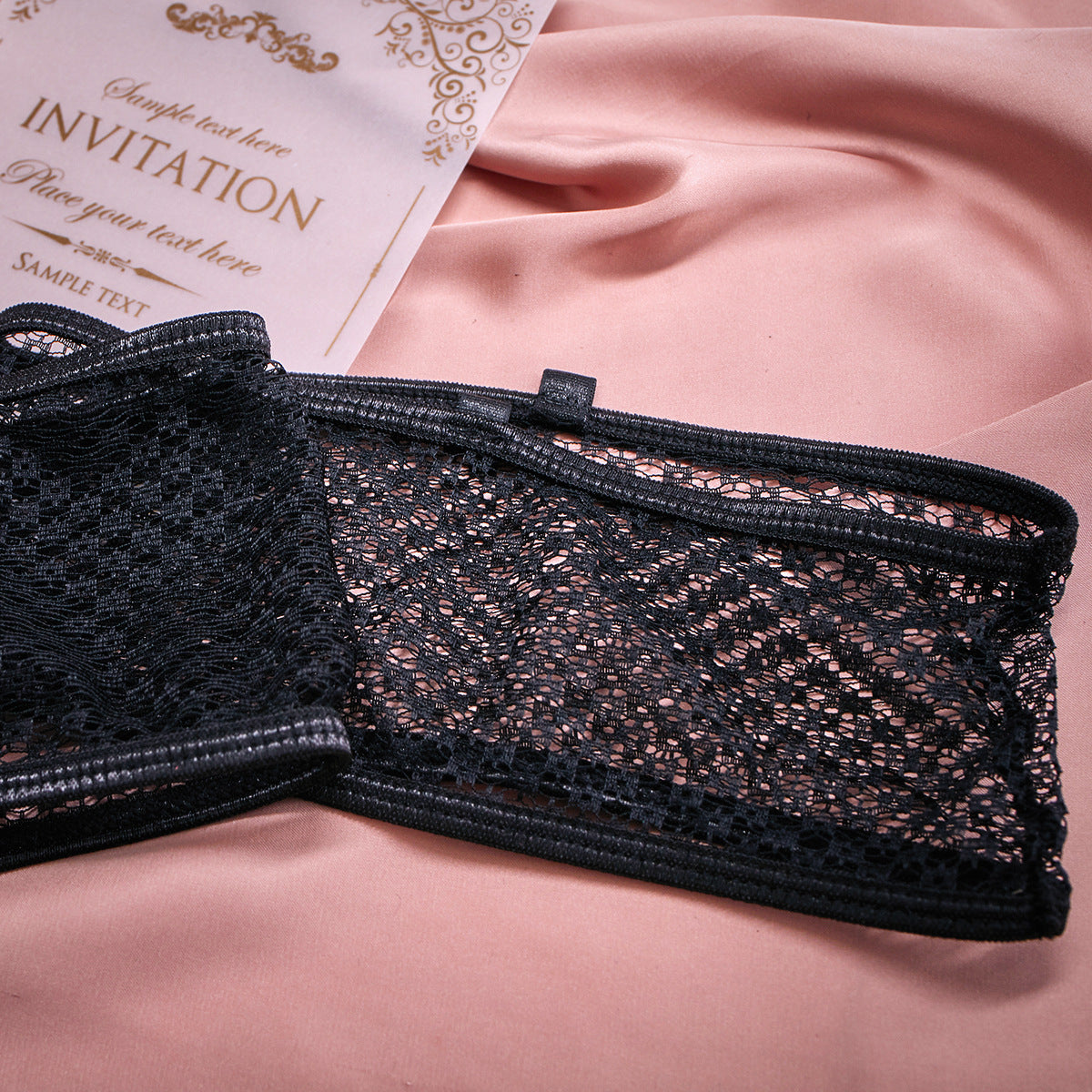 Lace Eyelash 4-Piece Set Lingerie - detail view 59