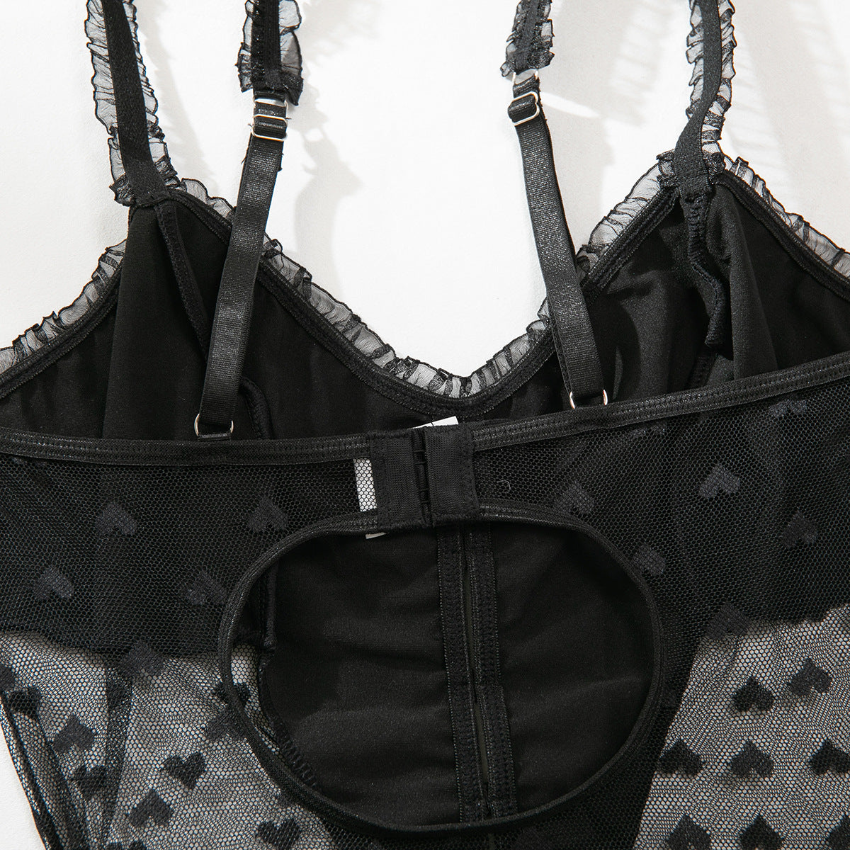 Lace Faux Leather 3-Piece Set Lingerie - detail view 13