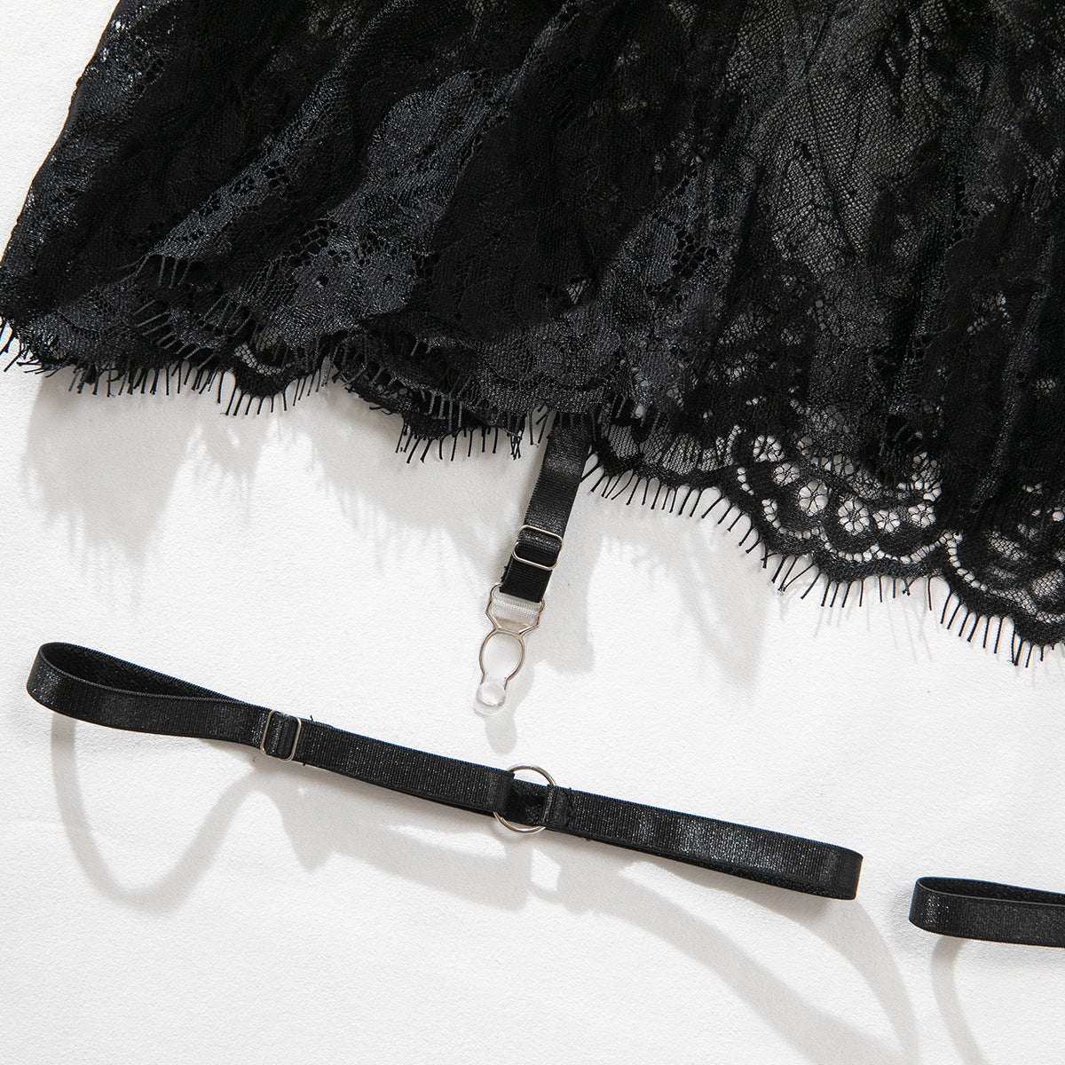 Lace Faux Leather 3-Piece Set Lingerie - detail view 15