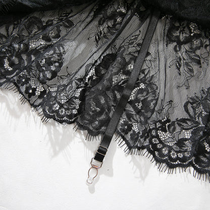 Lace Faux Leather 3-Piece Set Lingerie - detail view 16
