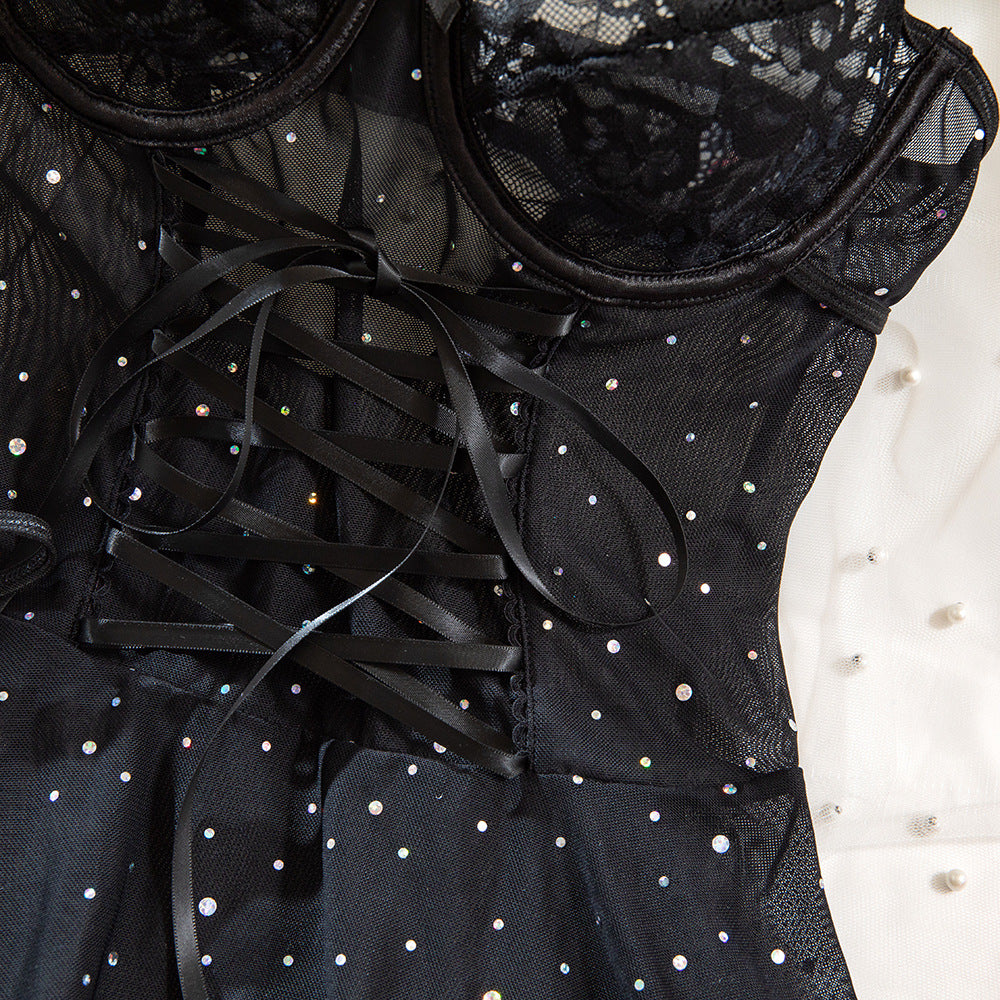 Lace Lingerie Set Nightdress Babydoll Dress - detail view 22