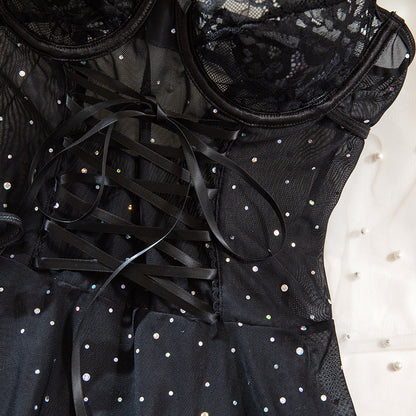 Lace Lingerie Set Nightdress Babydoll Dress - detail view 22