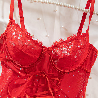 Lace Lingerie Set Nightdress Babydoll Dress - detail view 33