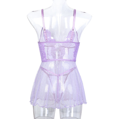 Lace Mesh Babydoll Dress - detail view 17