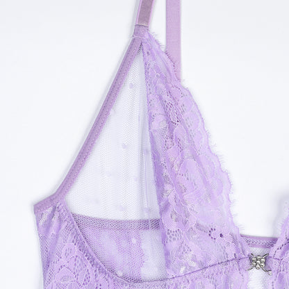 Lace Mesh Babydoll Dress - detail view 19
