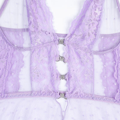 Lace Mesh Babydoll Dress - detail view 20