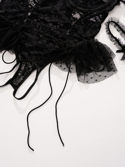 Lace Mesh Bodysuit Plus Size Lingerie - detail view 18