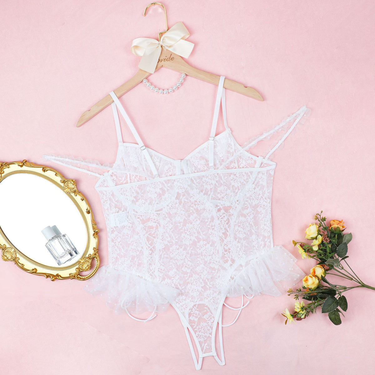 Lace Mesh Bodysuit Plus Size Lingerie - detail view 22