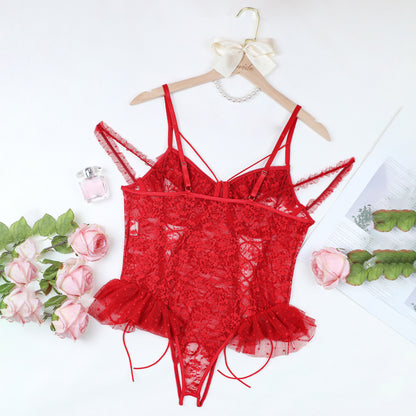 Lace Mesh Bodysuit Plus Size Lingerie - detail view 26