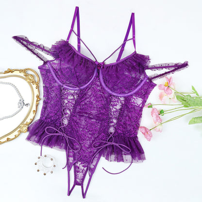 Lace Mesh Bodysuit Plus Size Lingerie - detail view 29