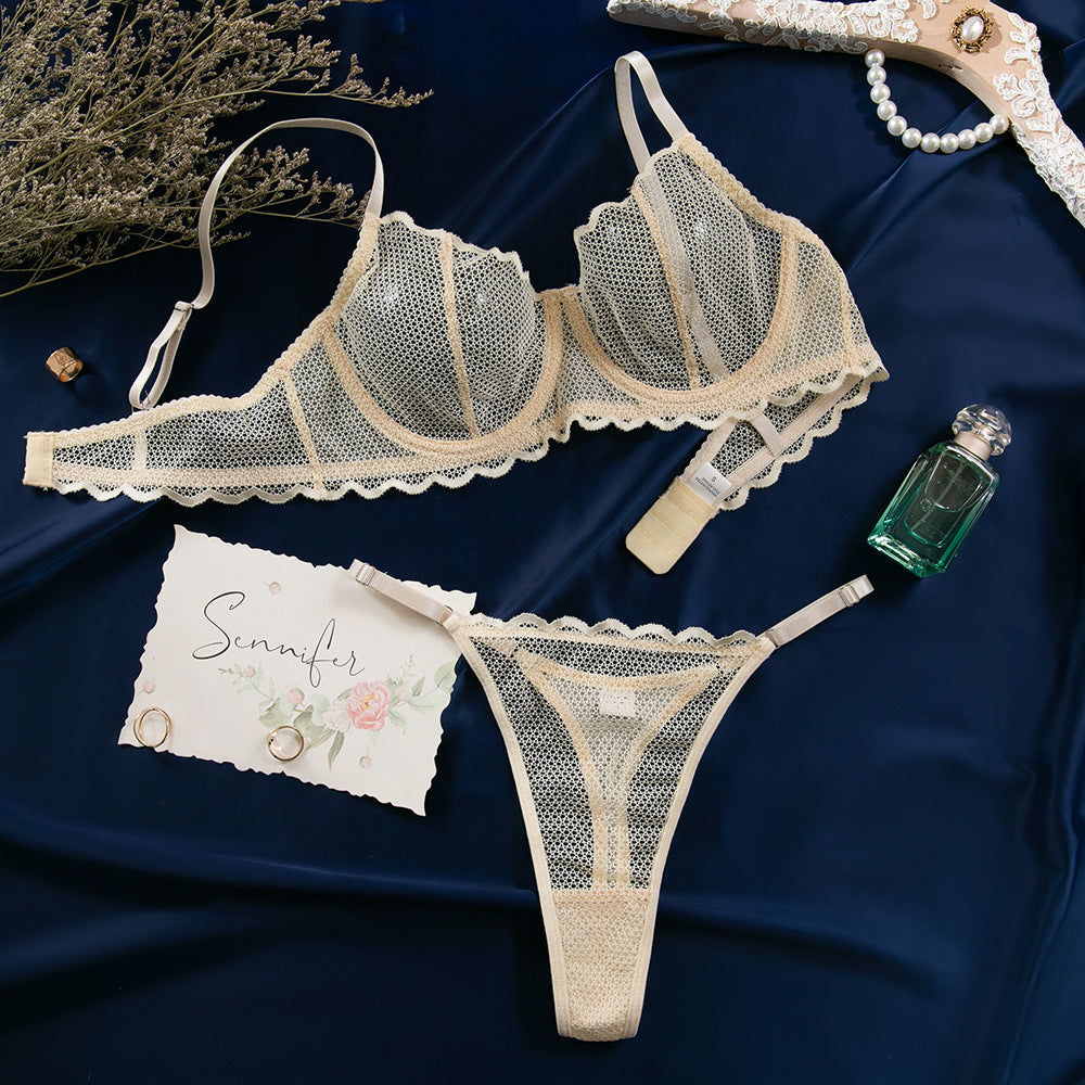 SoftRevel Lace Mesh Bra Set Lingerie - full view