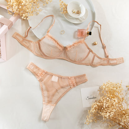 SoftRevel Lace Mesh Bra Set Lingerie - full view