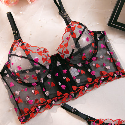 Lace Mesh Bra Set Lingerie - detail view 13