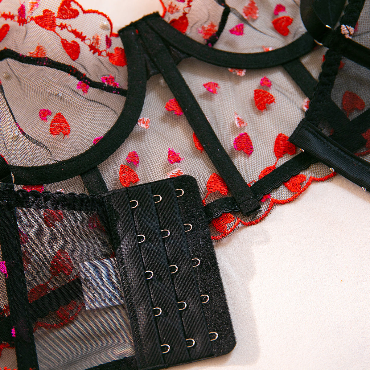 Lace Mesh Bra Set Lingerie - detail view 15
